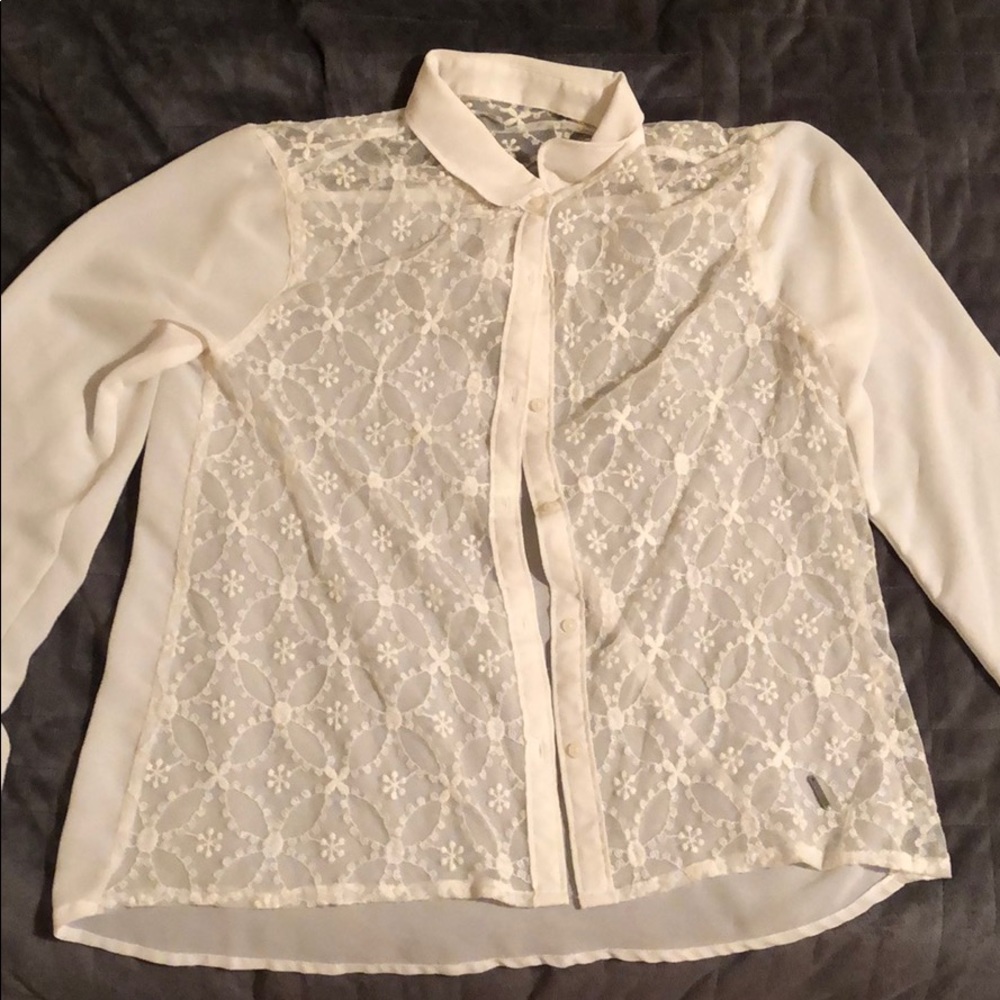 White, button down shirt